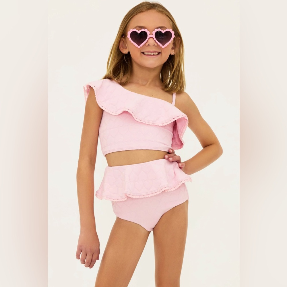 Beach Riot Little Ava & Daisy Set Pink Sands Terry - Size 2